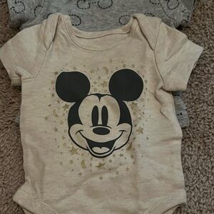 Disney Cream Mickey Mouse Bodysuit